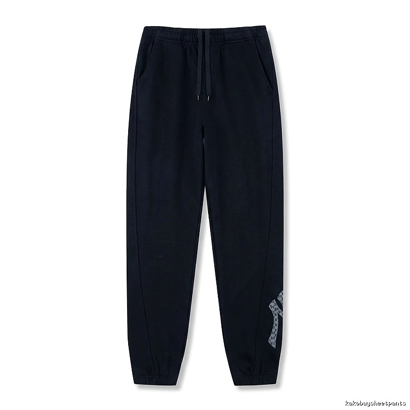 Basic style casual black pants of MLB