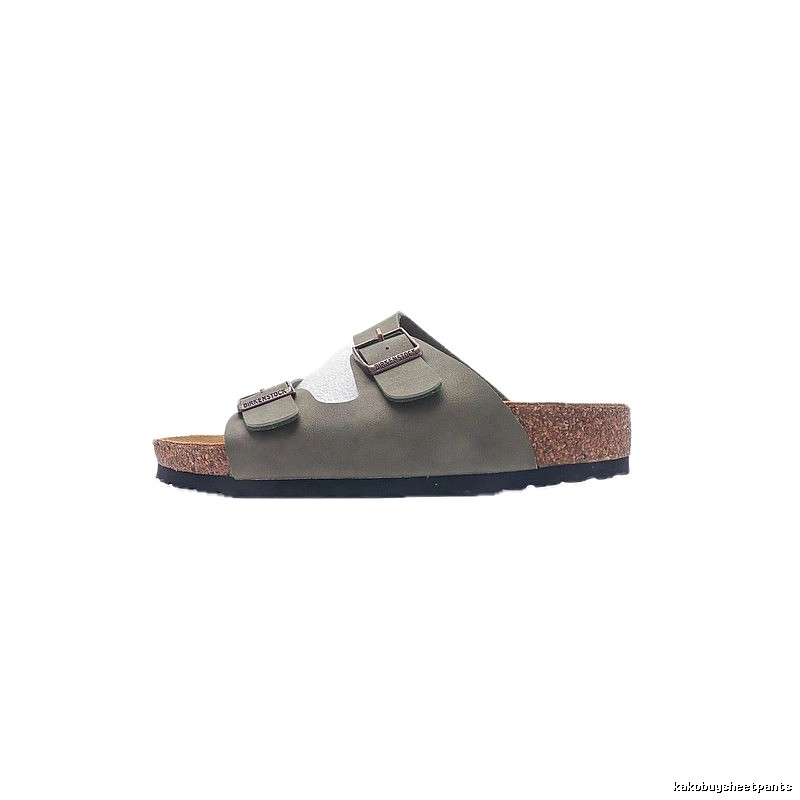 Birkenstock Arizona Casual-style Olive Green Slide Sandals