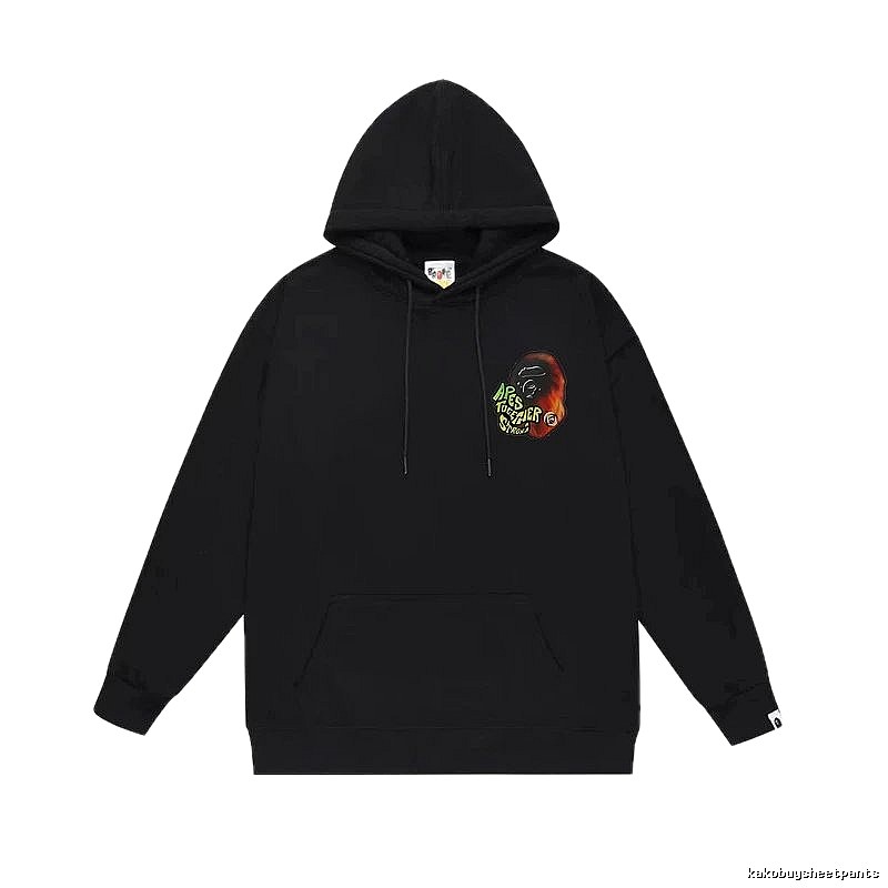 Black hoodie with Bape ape head print