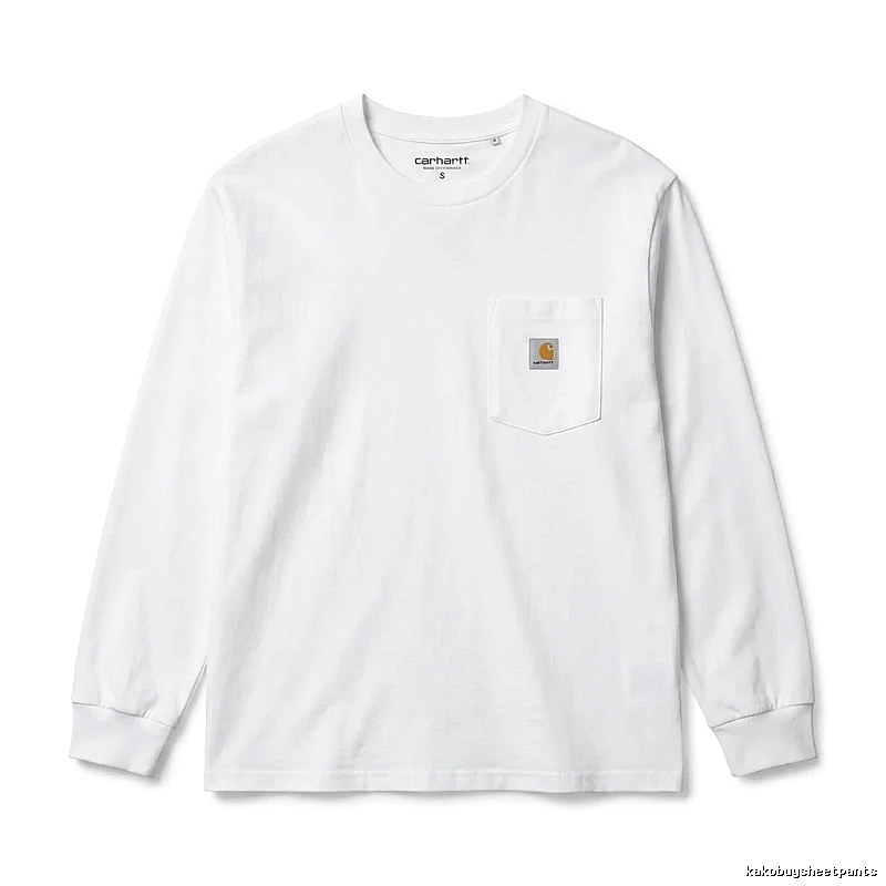 Carhartt minimalist style white long-sleeve
