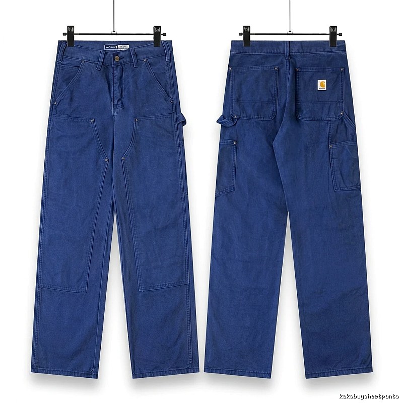 Carhartt workwear style blue long trousers