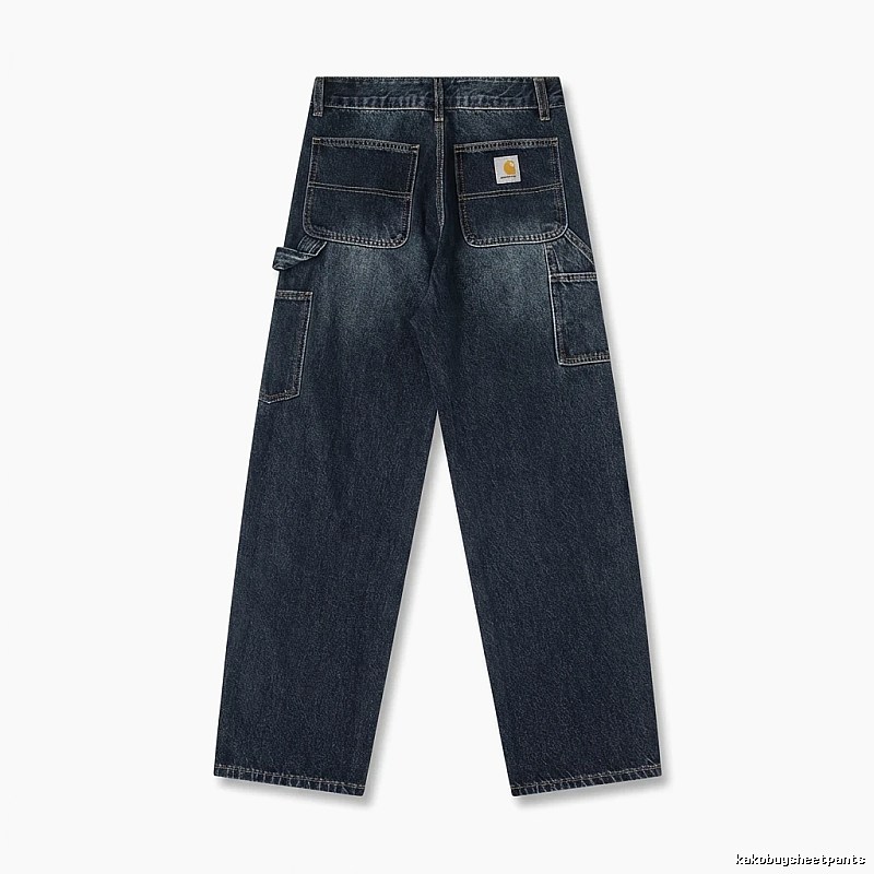 Carhartt workwear style dark denim jeans