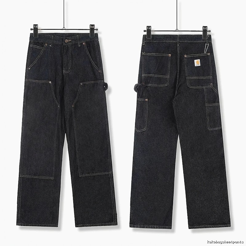 Carhartt workwear style dark denim jeans