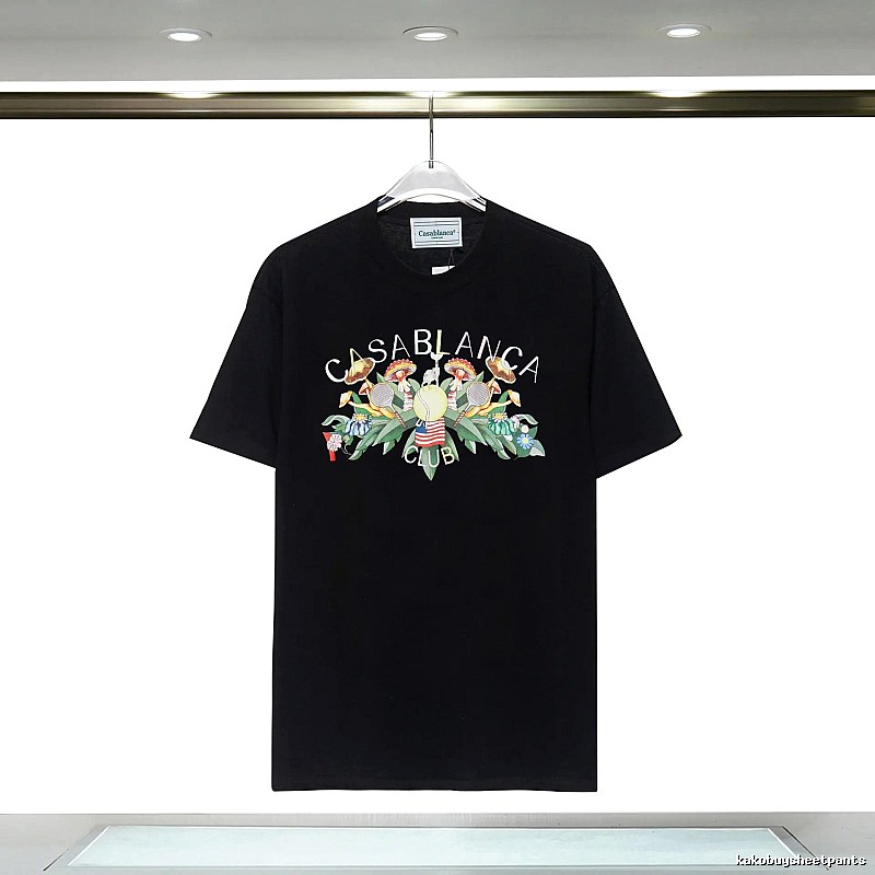 Casablanca - printed casual black T - shirt
