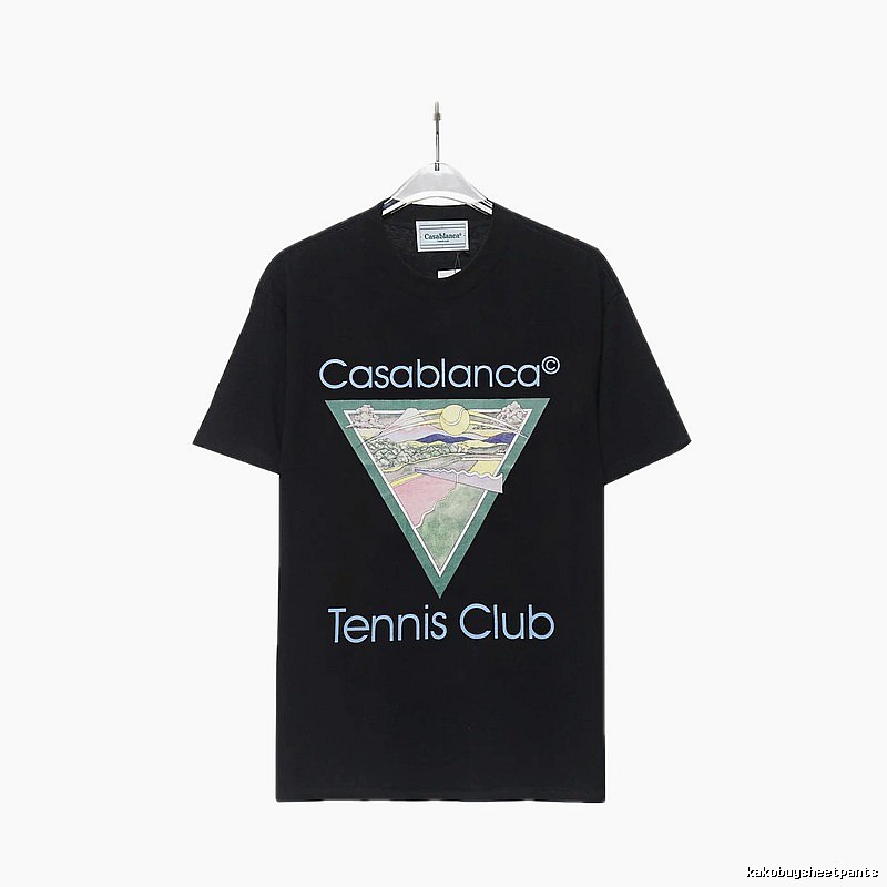 Casablanca Printed Trendy Black T-shirt