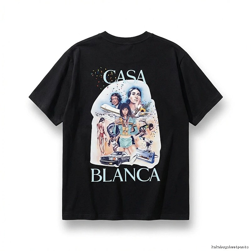 Casablanca retro style black T-shirt
