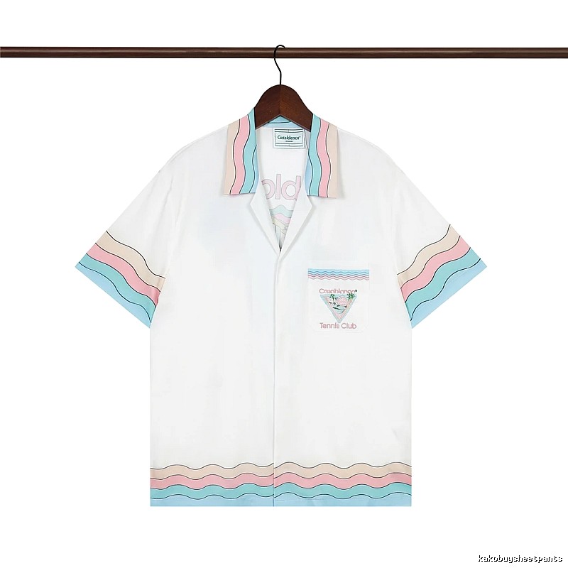 Casablanca stripe retro-style white shirt