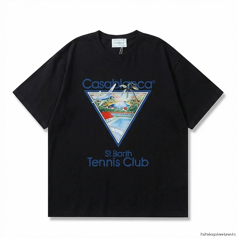 Casablanca triangle - printed black T - shirt