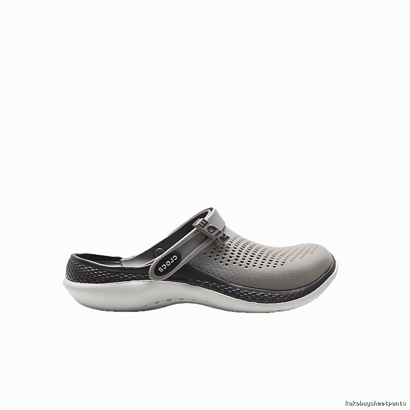 Casual style of Crocs clogs in gray and black