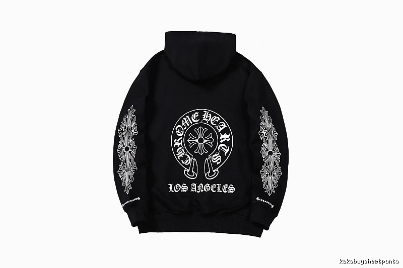 Chrome Hearts 2088-26 Black Cross Graphic Hoodie Streetwear Look