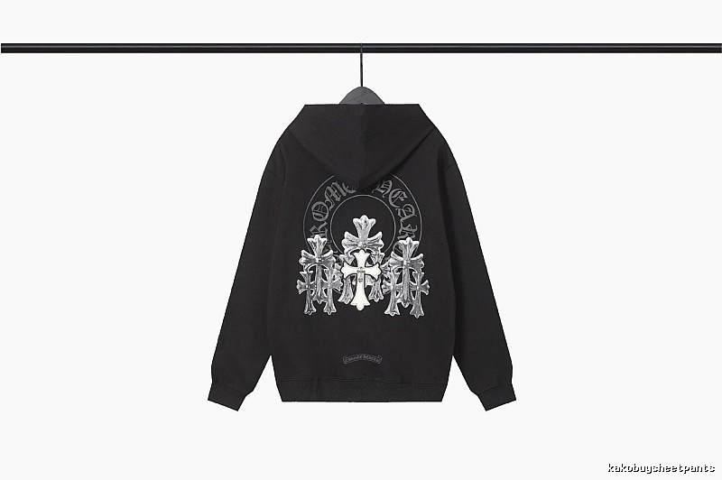 Chrome Hearts 2089-72 Black Cross Graphic Hoodie Easy Pairing