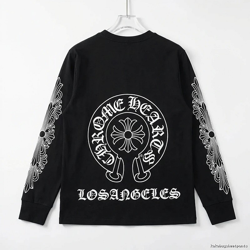 Chrome Hearts Cross Flower Dark Style Black Long Sleeve