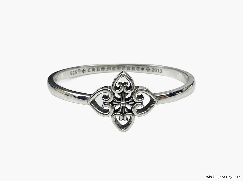Chrome Hearts Cross Flower Vintage Silver Ring