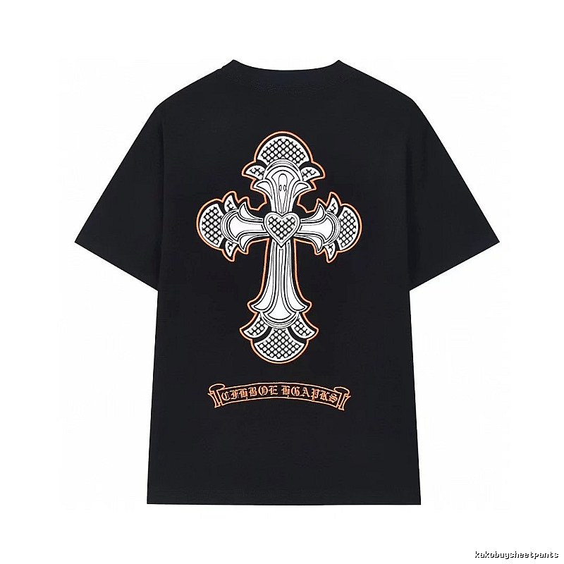 Chrome Hearts Cross Gothic Style Black Short-sleeve T-shirt