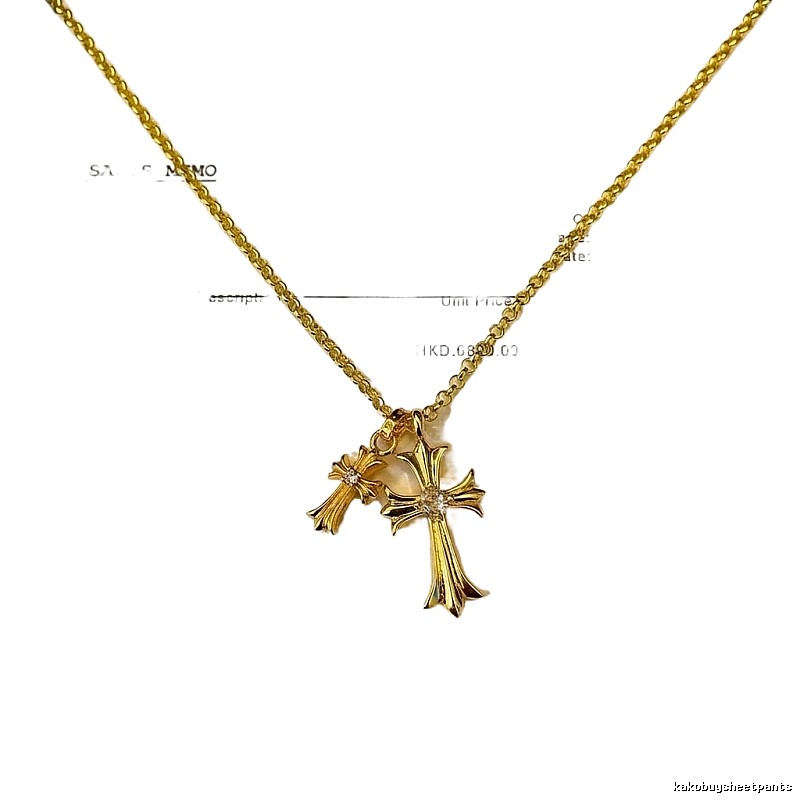 Chrome Hearts Cross Luxurious Gold Necklace