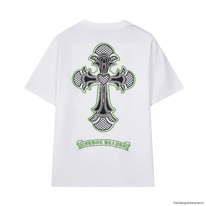 Chrome Hearts Cross Print Street Style White T-Shirt