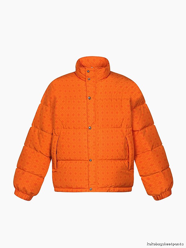Chrome Hearts orange printed down jacket