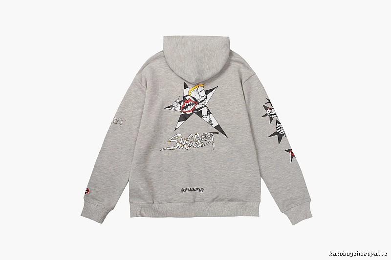 Chrome Hearts Patterned Cross graphic hoodie Black Blue Cross with Signature Styling