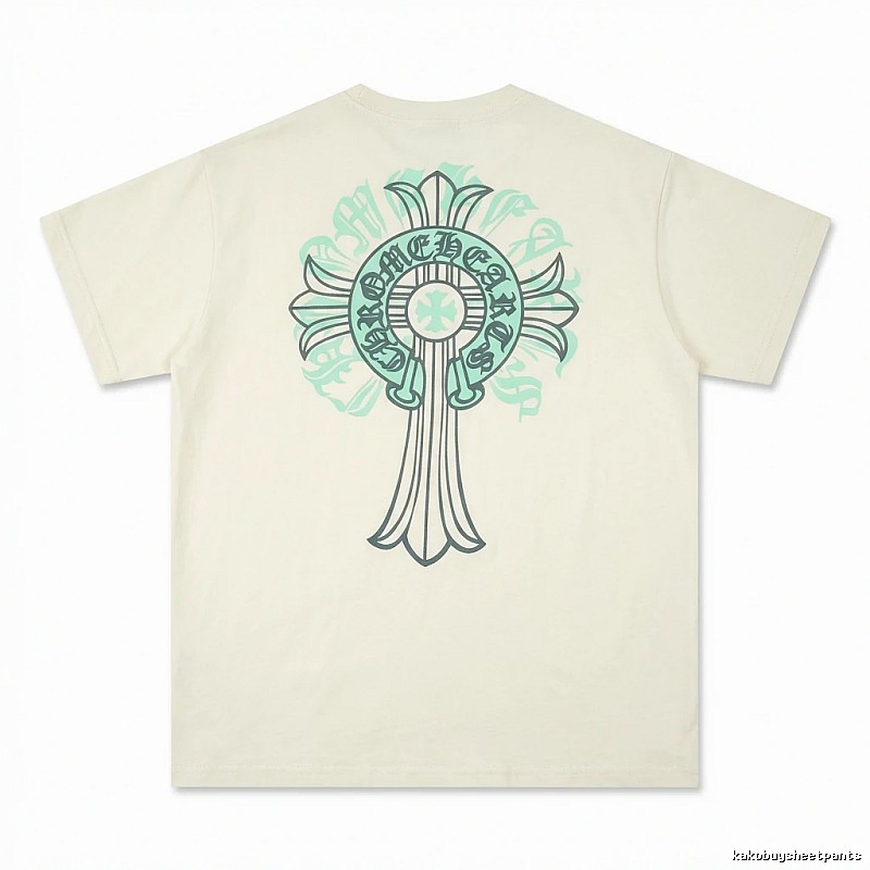 Chrome Hearts retro-style beige T-shirt