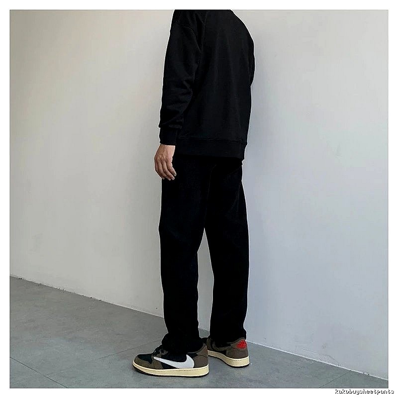 Classic Black casual pants Loose Black Streetwear for Daily Styling