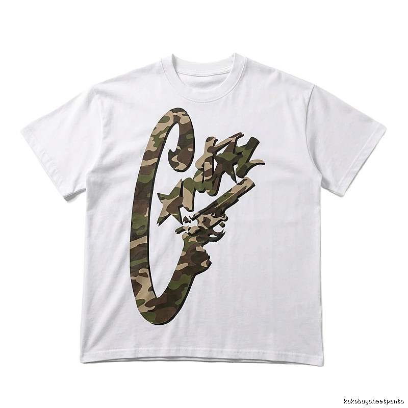 Corteiz camouflage print style white T-shirt