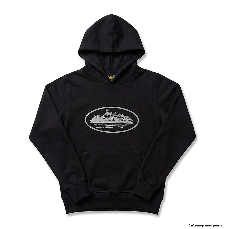 Corteiz Island Logo Minimalist Style Black Sweatshirt