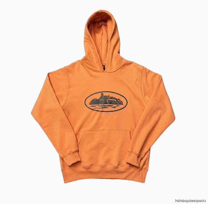 Corteiz orange minimalist style sweatshirt