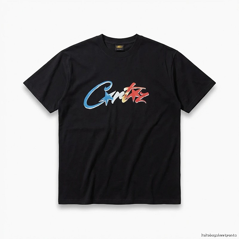 Corteiz Printed Trendy Black T-shirt