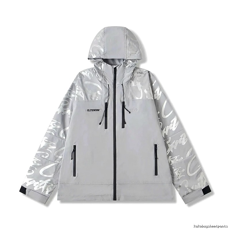 Corteiz Printed Trendy Cool Grey Jacket