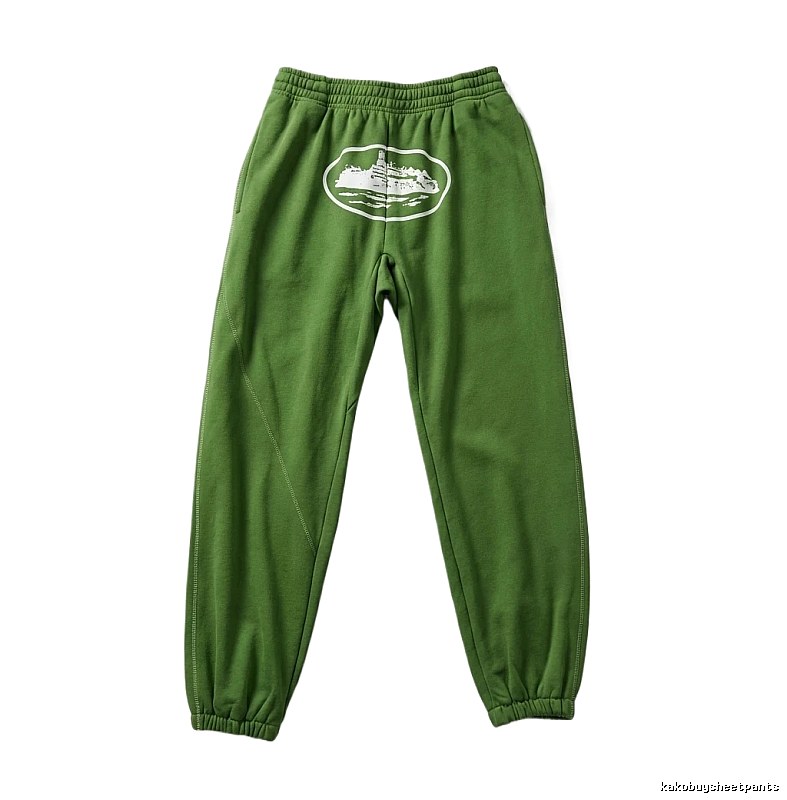 Corteiz Printed Trendy Green Pants in Streetwear Style