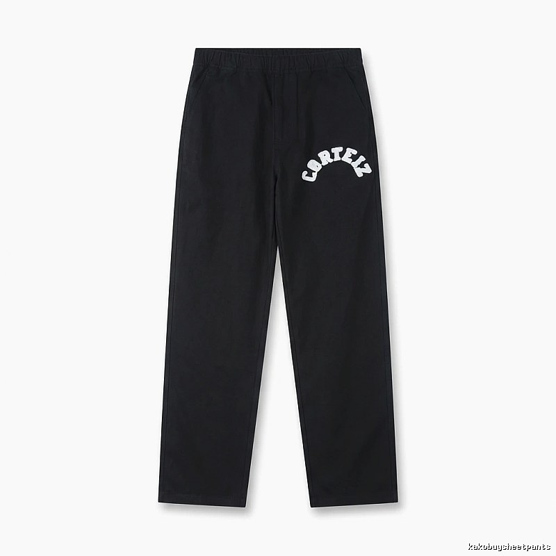 Corteiz retro-style black trousers