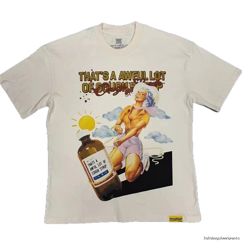 Cough Syrup Vintage Print Off-white Short-sleeve T-shirt
