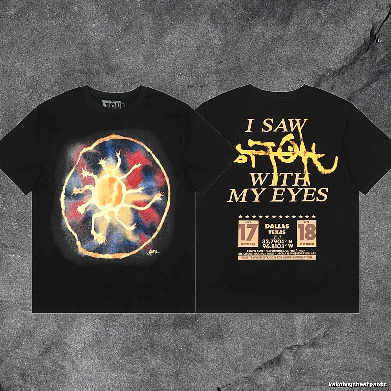 Denim Tears 2031-75 Black Graphic T-Shirt Streetwear Look