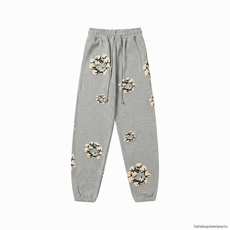 DENIM TEARS Floral Casual Grey Sweatpants