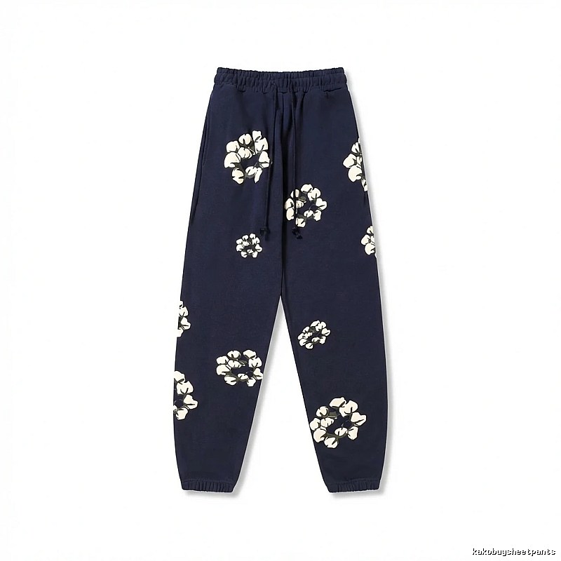 DENIM TEARS Floral Deep Blue Sweatpants