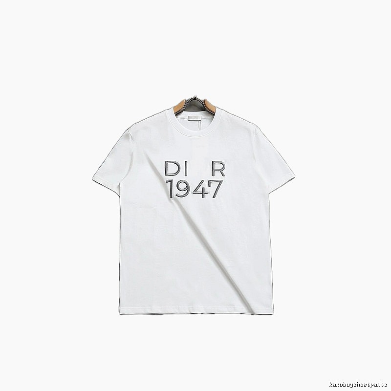 Dior 1947 Collection Minimalist Style White Short-sleeve T-shirt