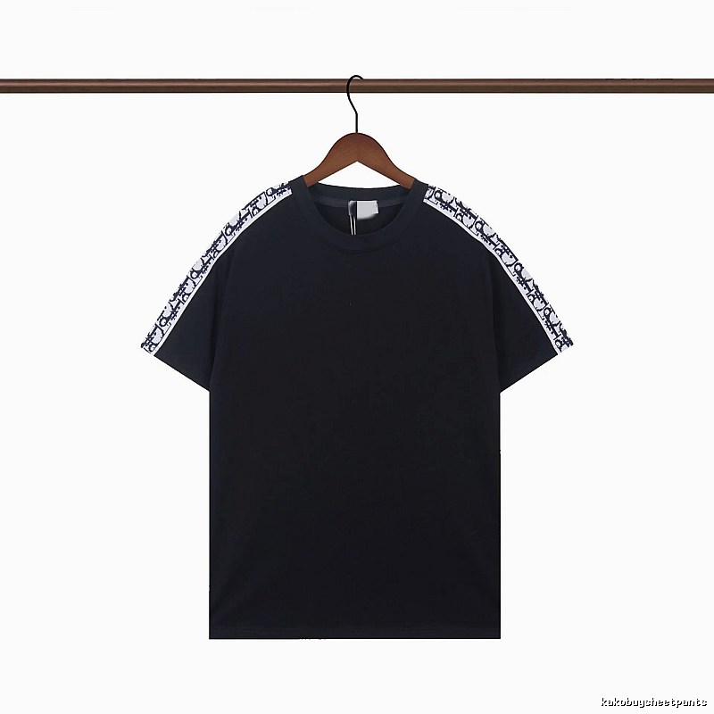 Dior Monogram Webbing Cool Street Style Black T-Shirt