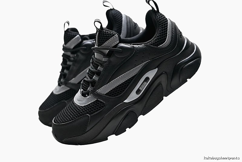 Dior retro-style black sports shoes