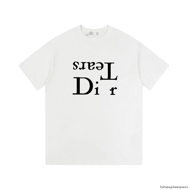 Dior x Tears Co-branded Trendy Style White Short-sleeve T-Shirt