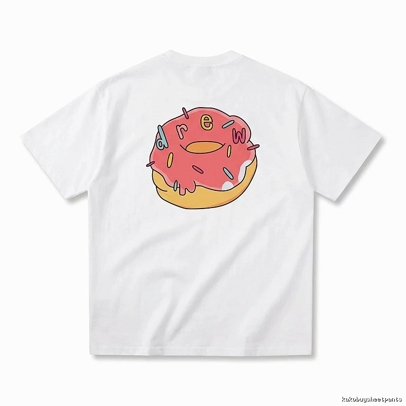 DREW Donut Cartoon White T-shirt
