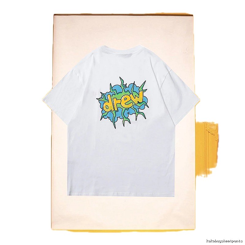 DREW Explosion Print Street Style White T-Shirt