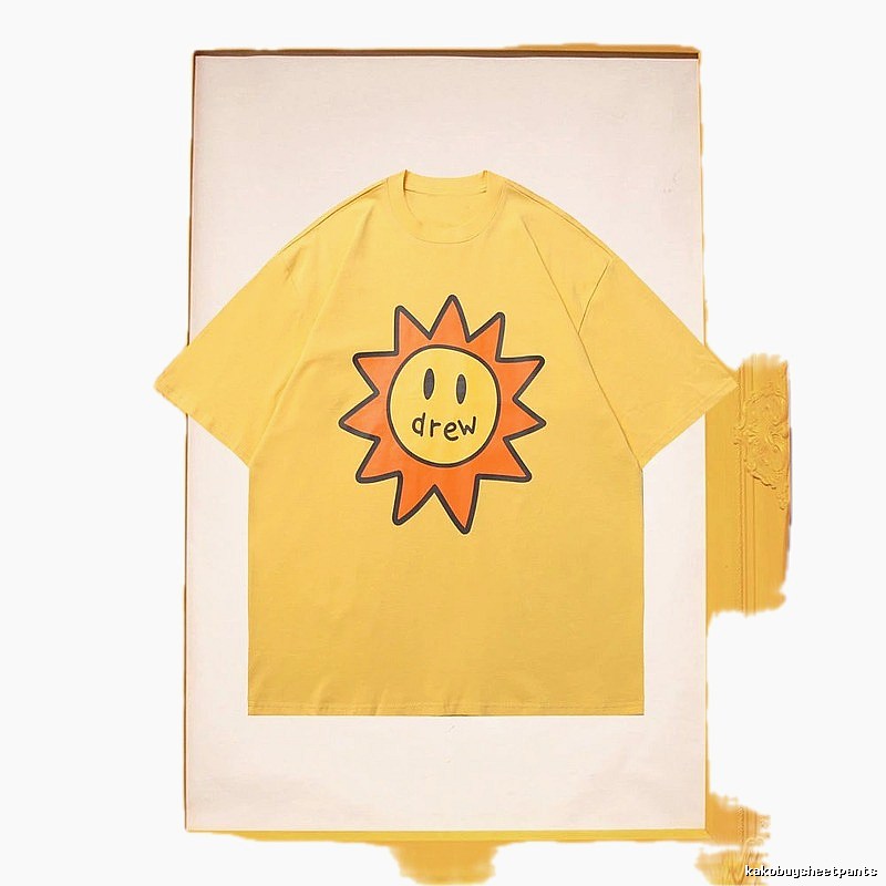 DREW Street Style Sun Smiley Face Yellow T-shirt