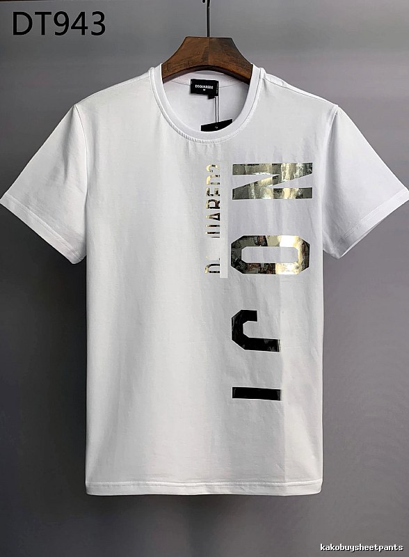DSQ ICON Foil-stamped Trendy White T-Shirt