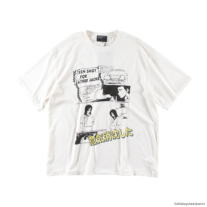 ERD Comic Print Street Style Off-white T-shirt