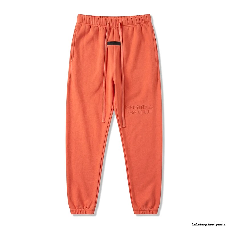 ESSENTIALS Basic Orange Sweatpants