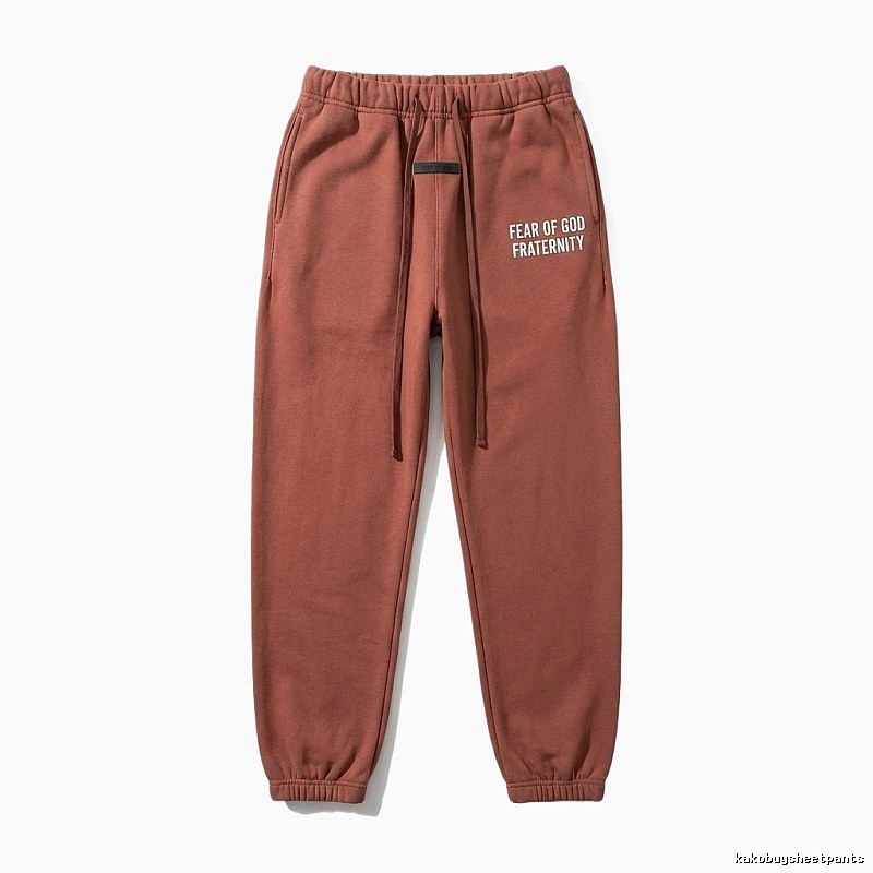 ESSENTIALS Casual Style Brown-Red Sweatpants