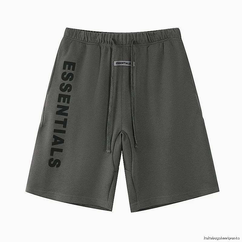 ESSENTIALS Letter Style Dark Grey Shorts