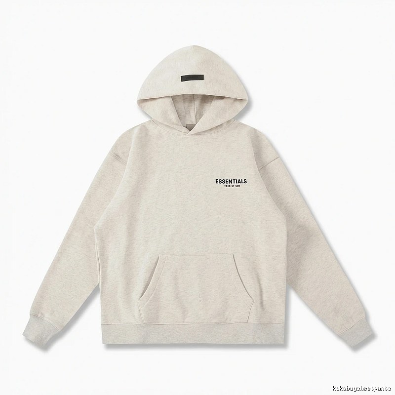 ESSENTIALS minimalist light beige hoodie