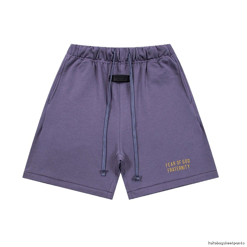 ESSENTIALS minimalist style light purple shorts
