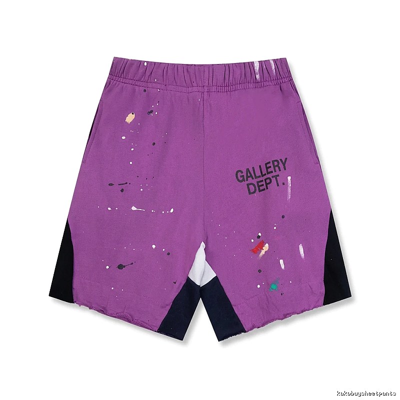 Gallery Dept Graffiti Style Purple Shorts